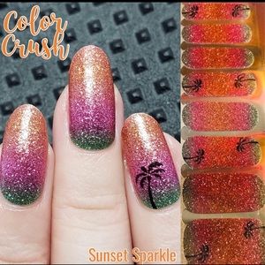 Color Crush Sunset Sparkle Nail Polish strip